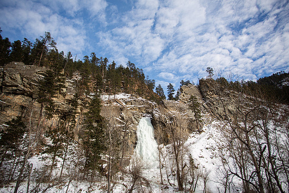 Frozen waterfall near Deadwood, SD