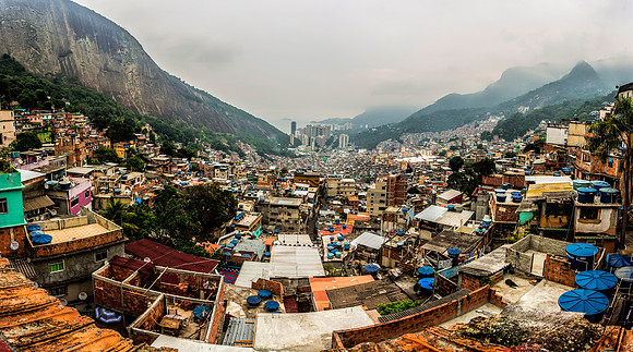 Rio De Janeiro from Rocinha Favela in Brazil