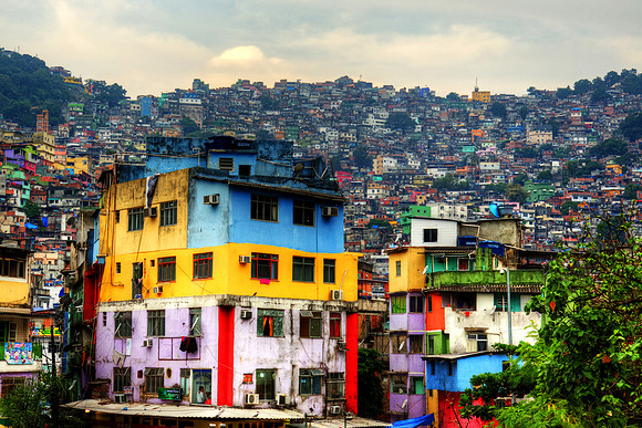 Rocinha Favela in Rio De Janeiro Brazil