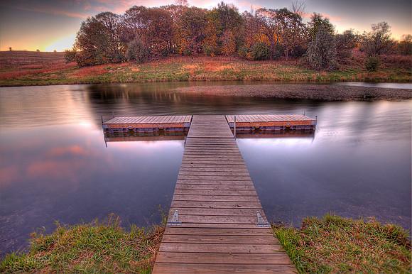 Lake and dock near Western Iowa Tech Community College (WITCC) in Sioux City, Iowa